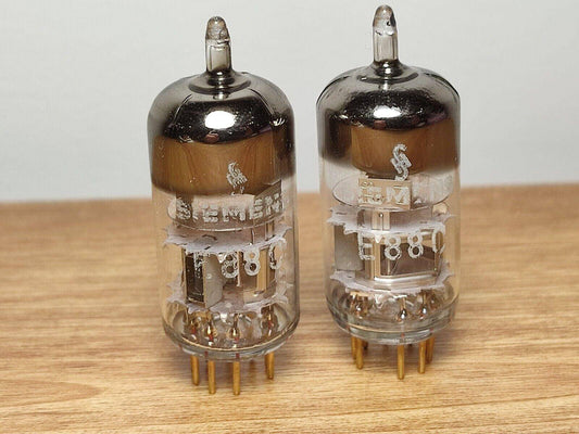 E88C Siemens $ Halske Pair New USED tubes (NOT E88CC !!!! ) gold pin - Vintage Radio Parts Store