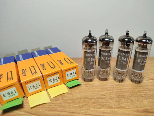 Matched Quad E84L 7320 Platinum Siemens & Halske NOS NIB EL84 6BQ5 NOS / NIB - Vintage Radio Parts Store