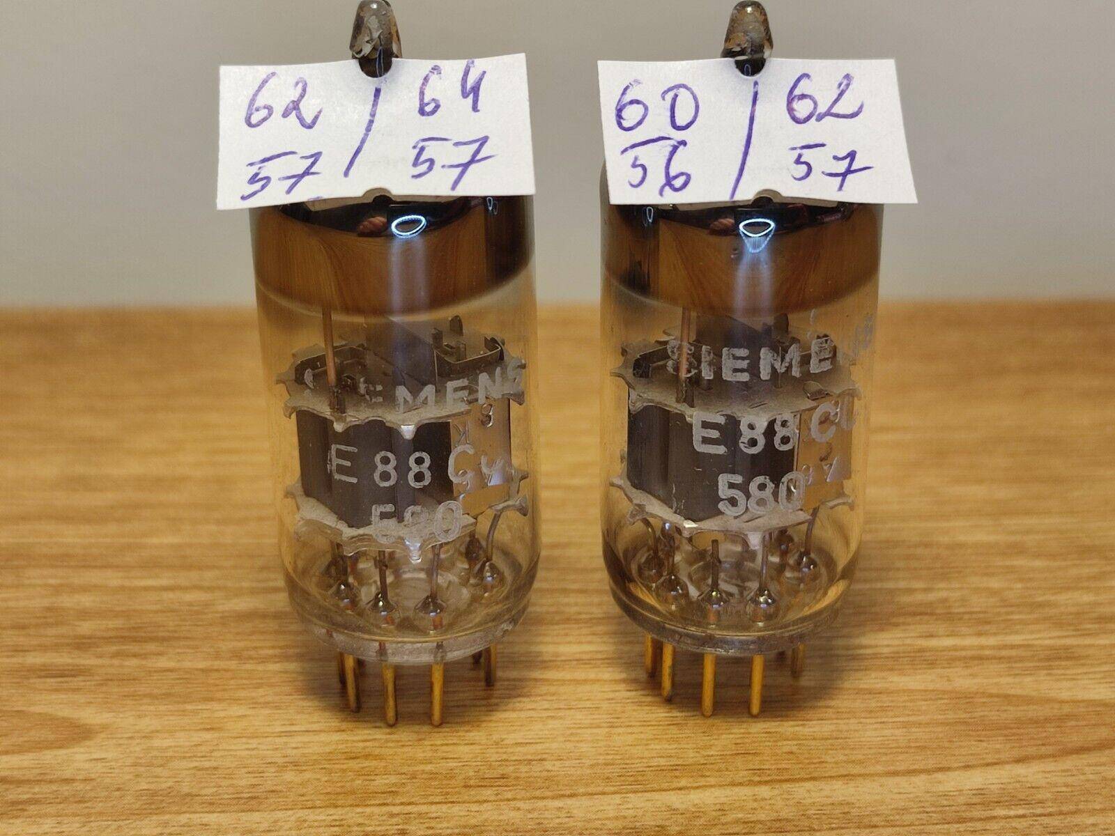 Siemens E88CC 6922 Matched Pair - A6 8K same Date codes (2pcs) #5 - Vintage Radio Parts Store