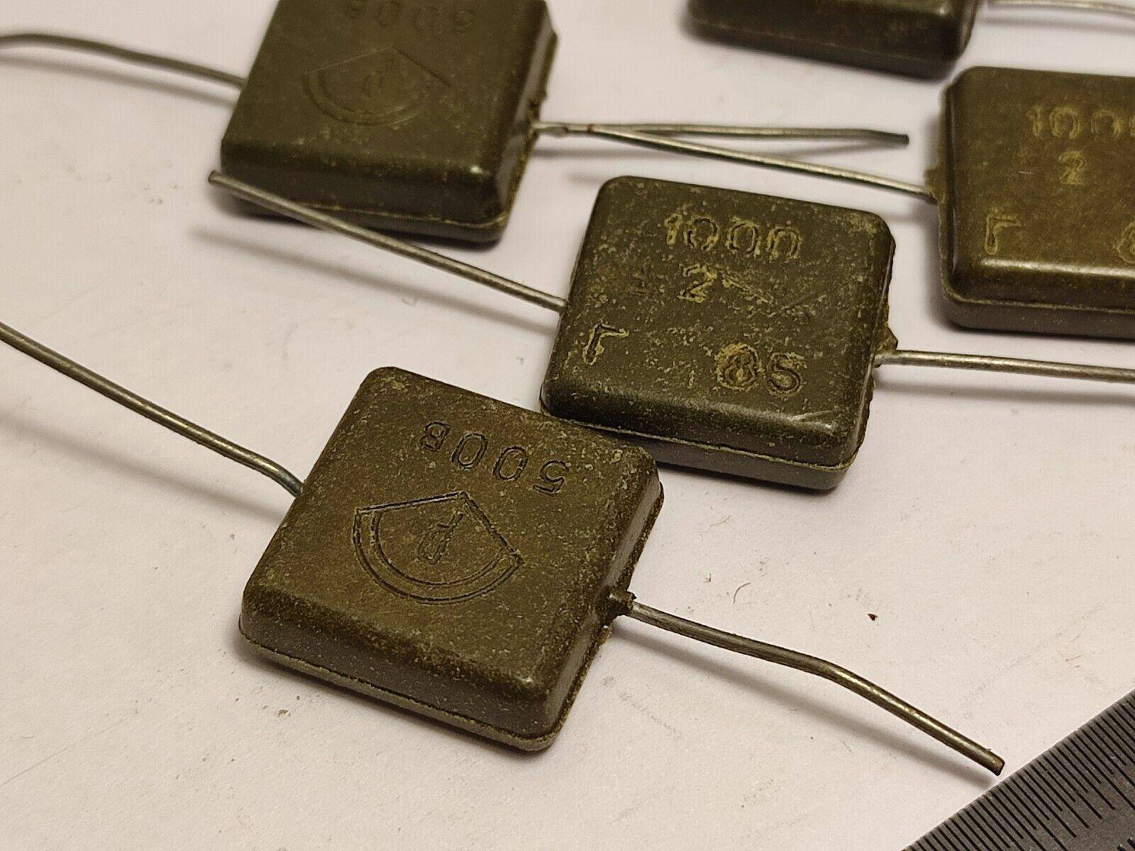 1000 pF 500 V 5% LOT OF 10 Pcs.  RUSSIAN SILVER-MICA CAPACITORS KSO-5G КСО-5Г - Vintage Radio Parts Store