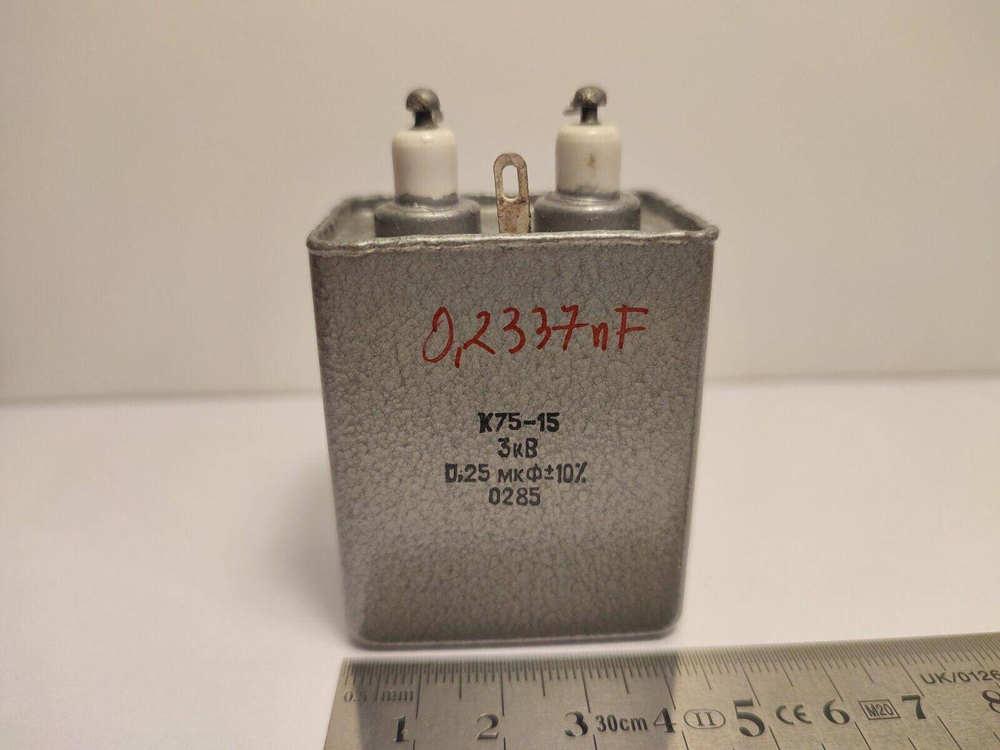 1X Capacitor PKGT-P 0.25uF 3k 3000 V RUSSIAN PAPER IN OIL PIO AUDIO CAPACITOR - Vintage Radio Parts Store