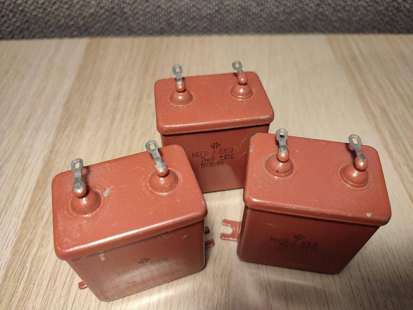 2 X MBGP-2 (МБГП–2) 2uF 630V 10% RUSSIAN AUDIO CAPACITORS PIO Capacitors - Vintage Radio Parts Store