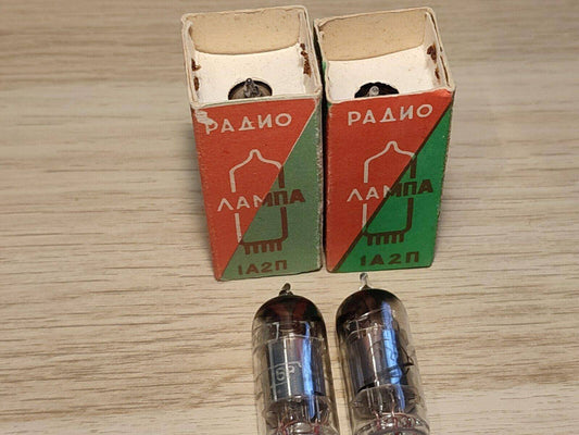 2pcs 1A2P (1А2П) BOXED RUSSIAN VINTAGE TUBE HEPTODE NOS NIB RARE - Vintage Radio Parts Store