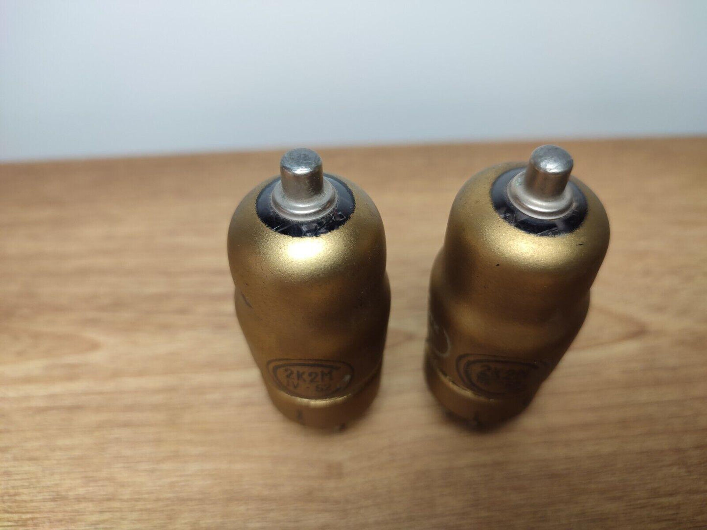 2pcs 2K2M Vintage Soviet Military 50's Pentode RF/IF-Stage Controlling TUBE 2К2М - Vintage Radio Parts Store