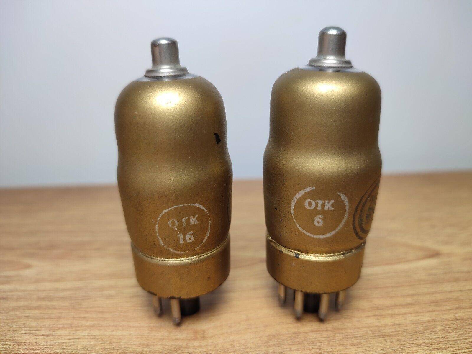 2pcs 2K2M Vintage Soviet Military 50's Pentode RF/IF-Stage Controlling TUBE 2К2М - Vintage Radio Parts Store