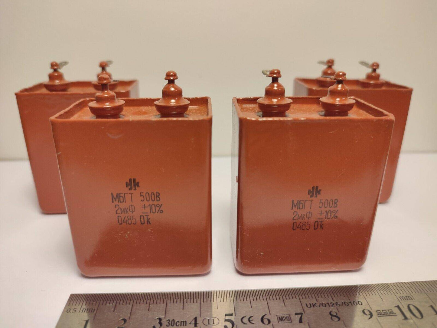 4 Pcs. 2 uF 500 V RUSSIAN PAPER IN OIL PIO AUDIO CAPACITORS MBGT 10% - Vintage Radio Parts Store