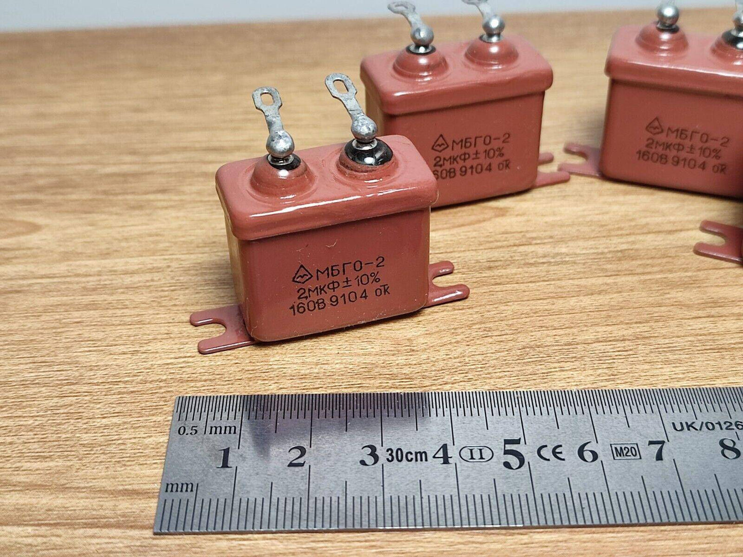 4 pcs 2uF 160V 10% MBGO-2 PIO Paper in Oil Capacitors USSR NOS - Vintage Radio Parts Store