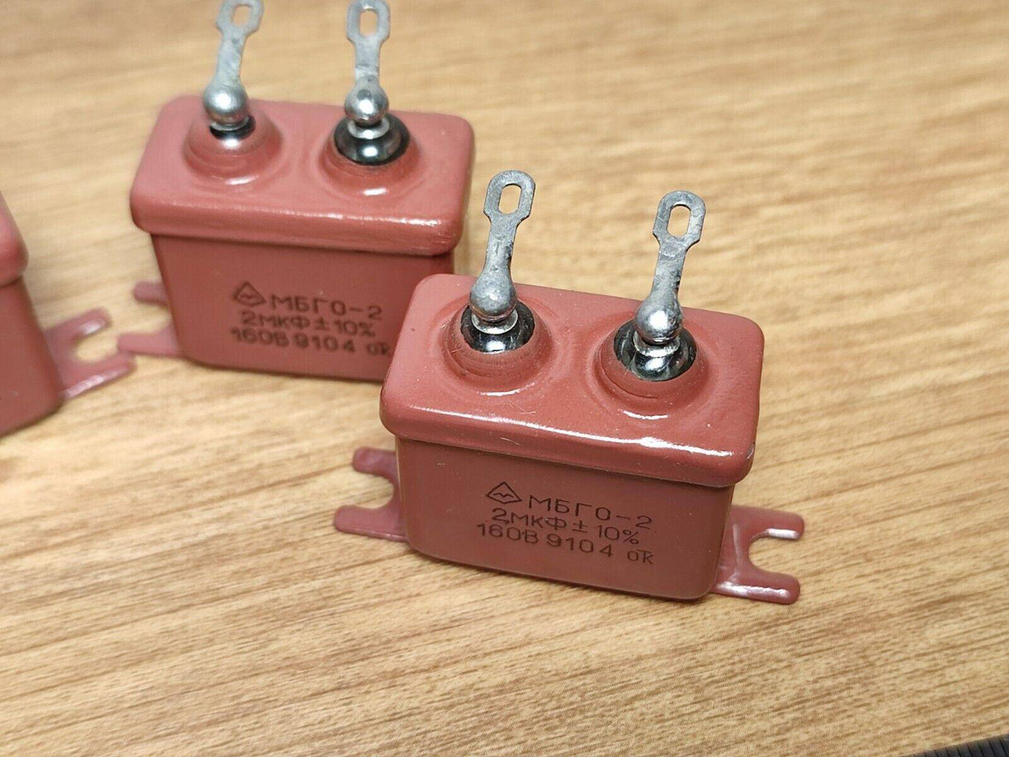 4 pcs 2uF 160V 10% MBGO-2 PIO Paper in Oil Capacitors USSR NOS - Vintage Radio Parts Store