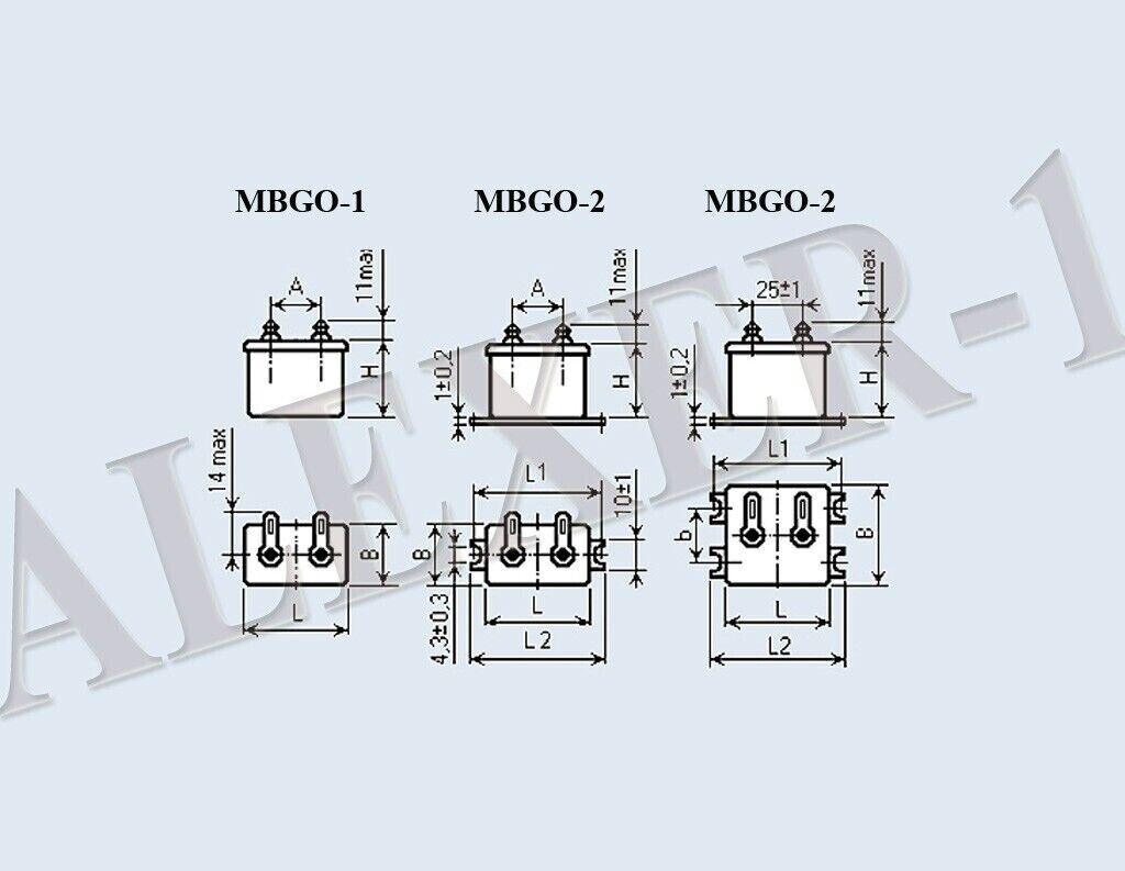 4 pcs 2uF 160V 10% MBGO-2 PIO Paper in Oil Capacitors USSR NOS - Vintage Radio Parts Store