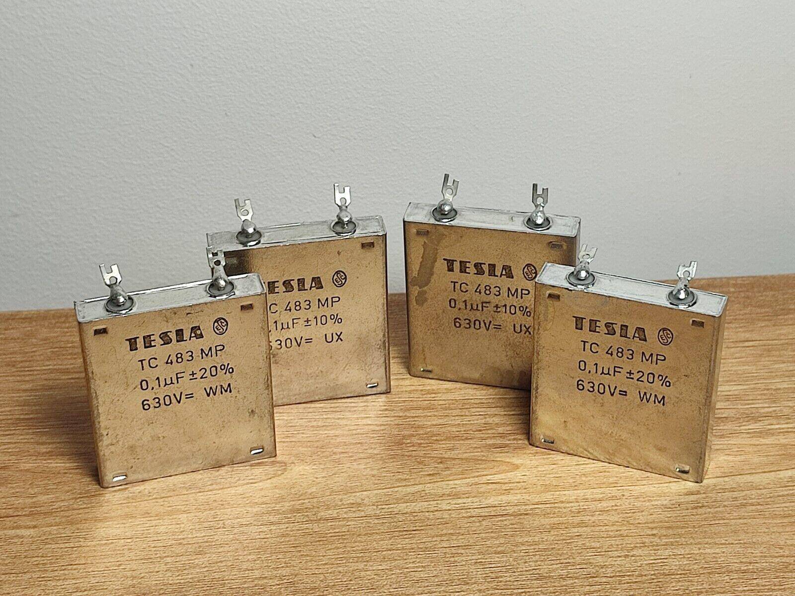 4 Pcs LOT 0.1 uF 0,1uf 100nf 630 V TESLA TC483 MP PAPER IN OIL PIO CAPACITOR 20% - Vintage Radio Parts Store