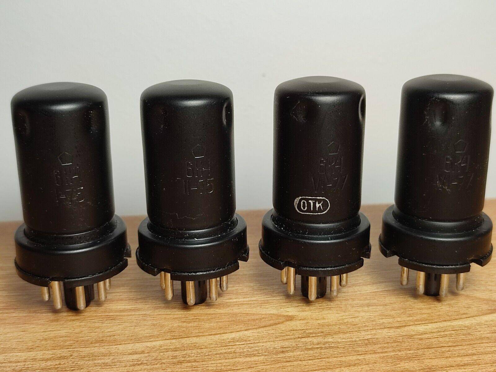 4pcs 6K4 = 6SG7 Pentode Tubes 70's Metal Base USSR OTK - Vintage Radio Parts Store