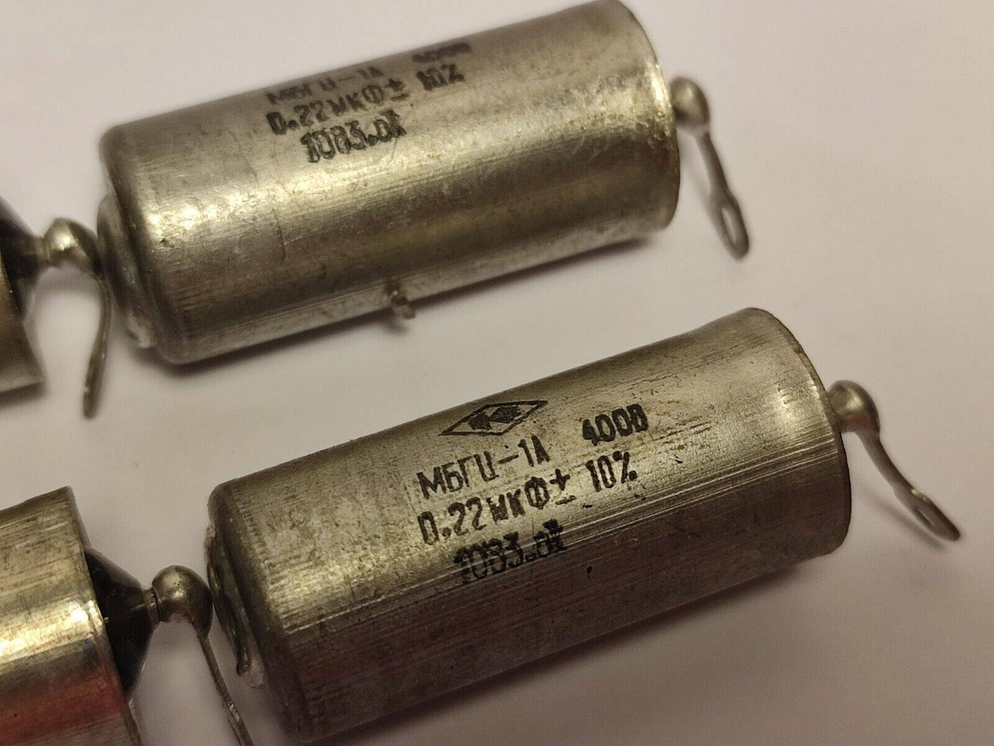 4X 0.22 uF 400 V MBGCH-1A Paper-In-OiL PIO AUDIO CAPACITORS, NOS - Vintage Radio Parts Store