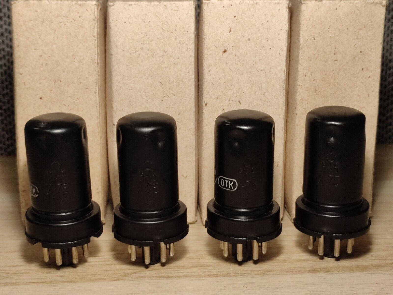 4x 6J8 / 6Ж8 = 6SJ7 HF Pentode Tube NEVZ Soviet SAME DATE 70's NEW in BOX - Vintage Radio Parts Store