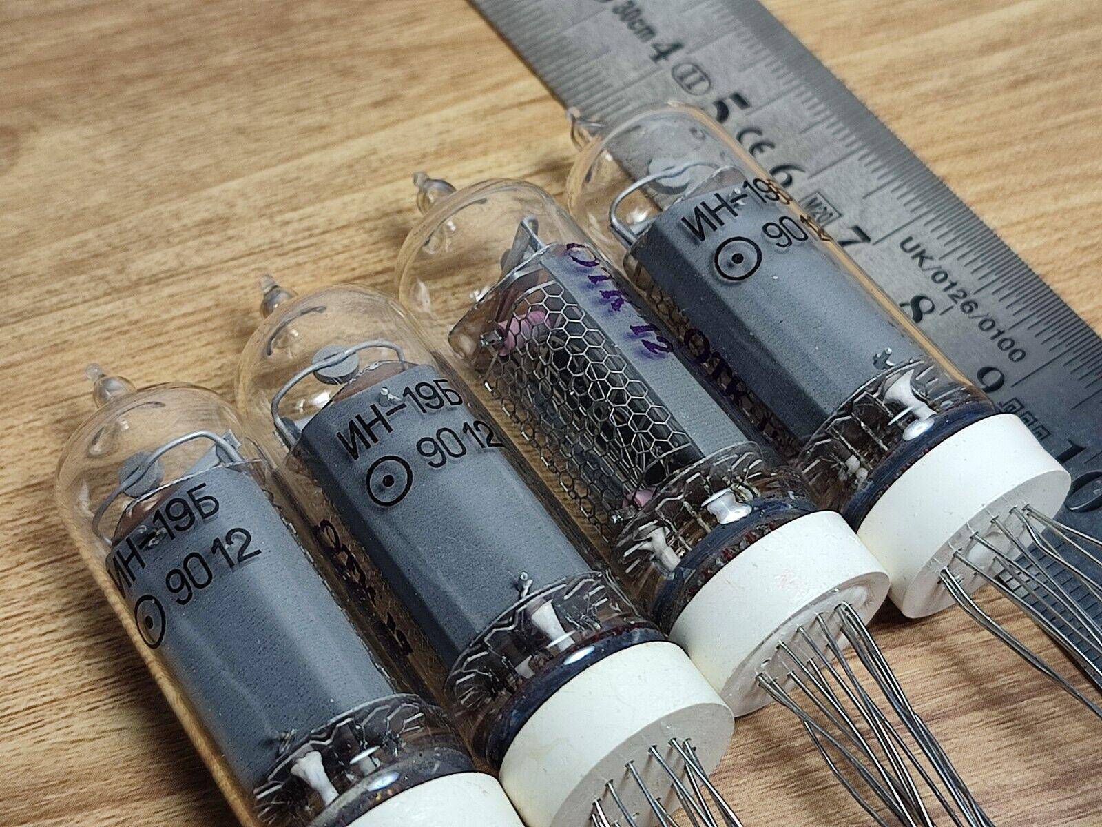 4x IN-19B Tubes Nixie (IN19B NИН-19Б) NEW NEW NOS Tested - Vintage Radio Parts Store