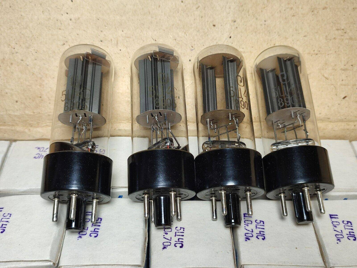 5C4S = 5Z4 / CV1863 / Russian tube NOS/NIB Same Date Codes 1985-89 Lot of 4pcs - Vintage Radio Parts Store