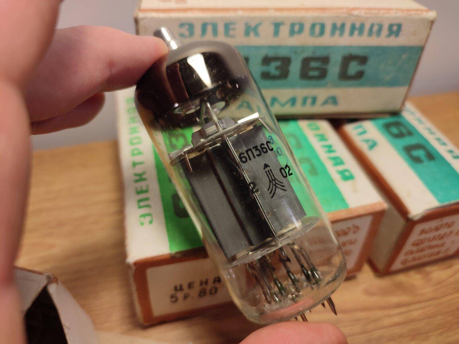 5pcs 6P36S (6П36С) (EL500, 6GB5) Soviet OUTPUT TETRODE NOS NIB BOX - Vintage Radio Parts Store