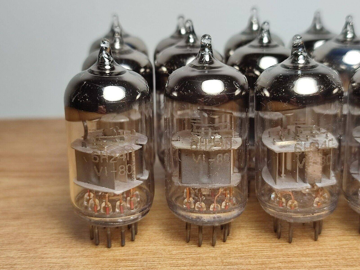 6N24P ( 6Н24П 6FC7 ECC89) Soviet DOUBLE TRIODE tubes NOS lot 15 pcs 1980's - Vintage Radio Parts Store