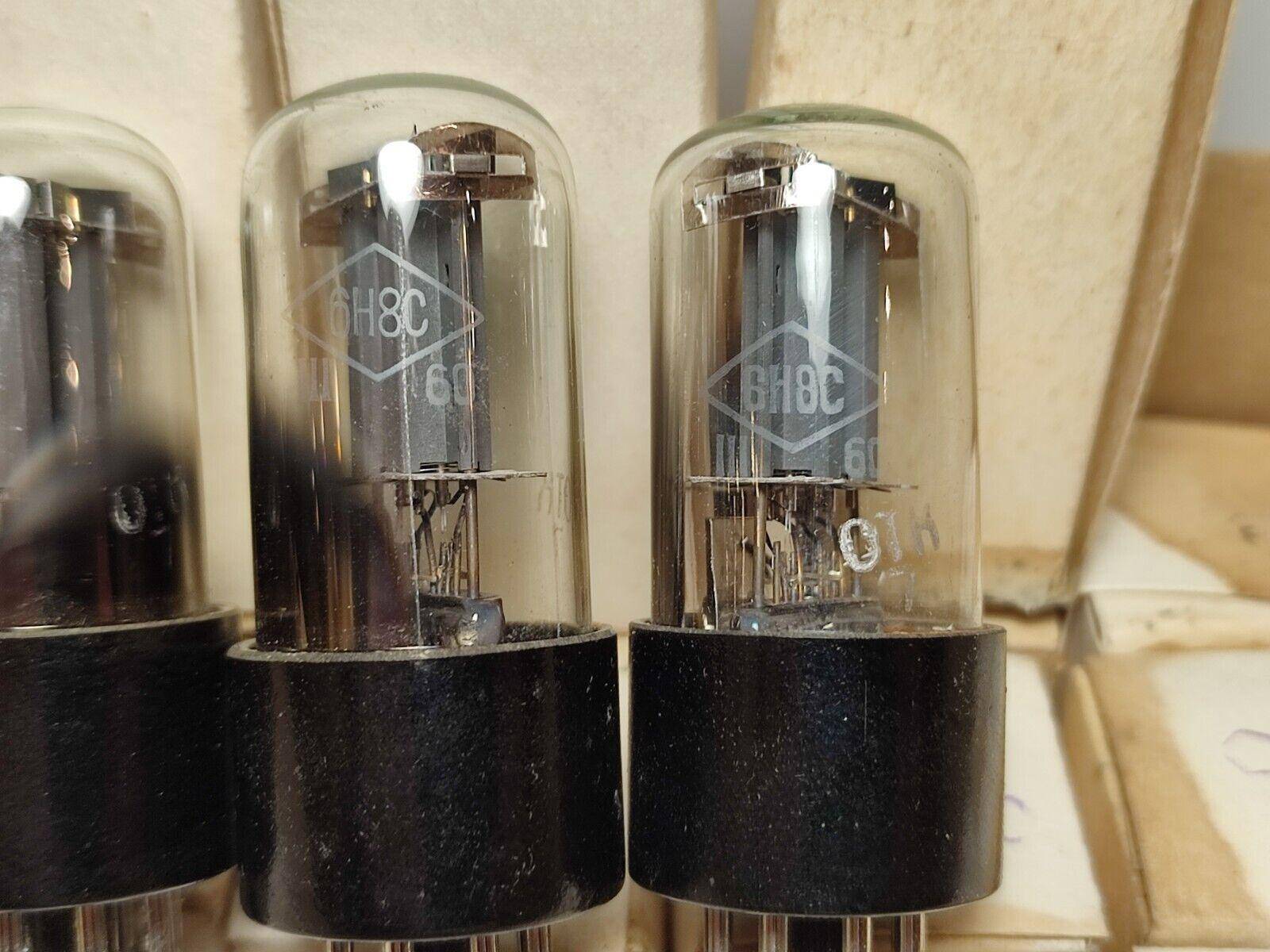 6N8S 4pcs 6Н8С (6SN7) VACUUM TUBES SAMEDATE 1960's Fonon VINTAGE SOVIET AMP - Vintage Radio Parts Store