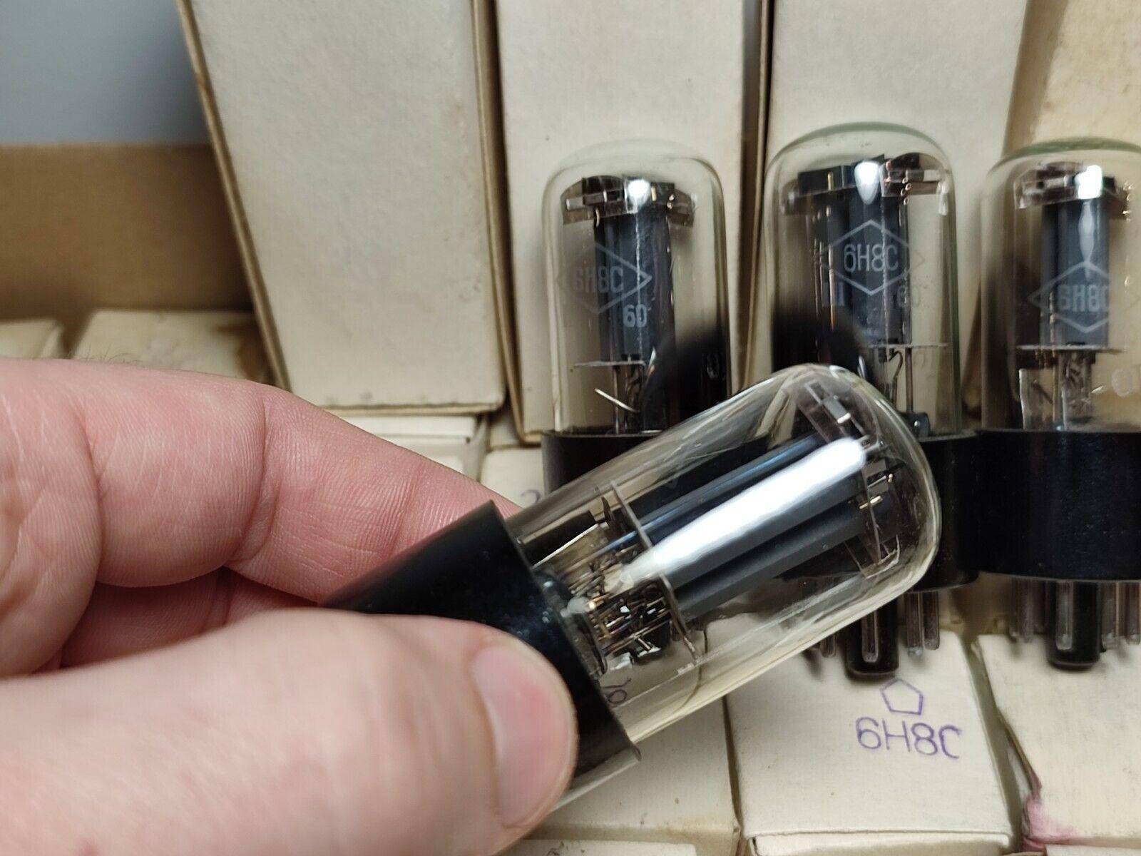 6N8S 4pcs 6Н8С (6SN7) VACUUM TUBES SAMEDATE 1960's Fonon VINTAGE SOVIET AMP - Vintage Radio Parts Store