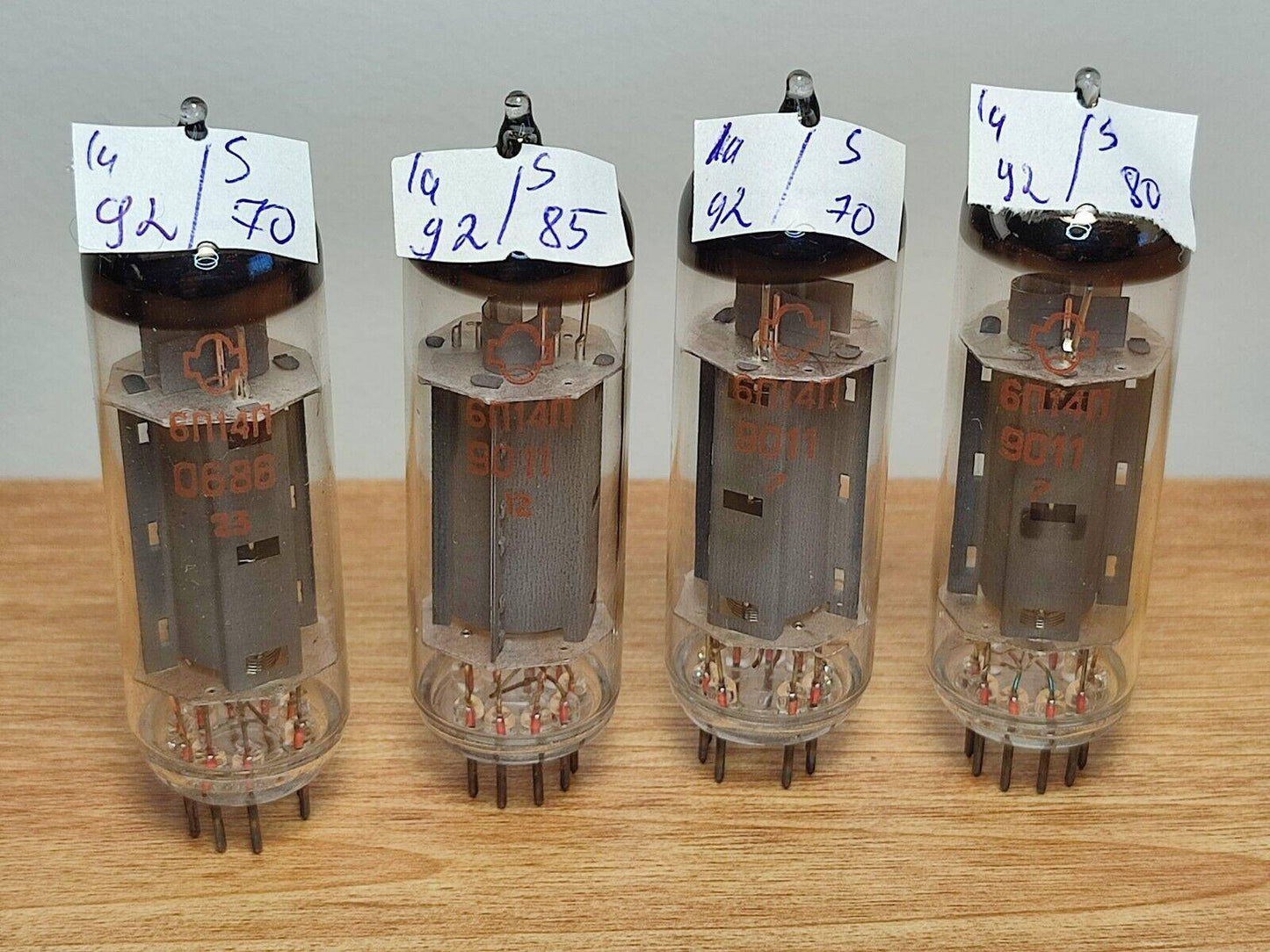 6P14P (6П14П) / EL84 MATCHED QUAD (4pcs) 80-90's tubes NOS EU Stock! - Vintage Radio Parts Store