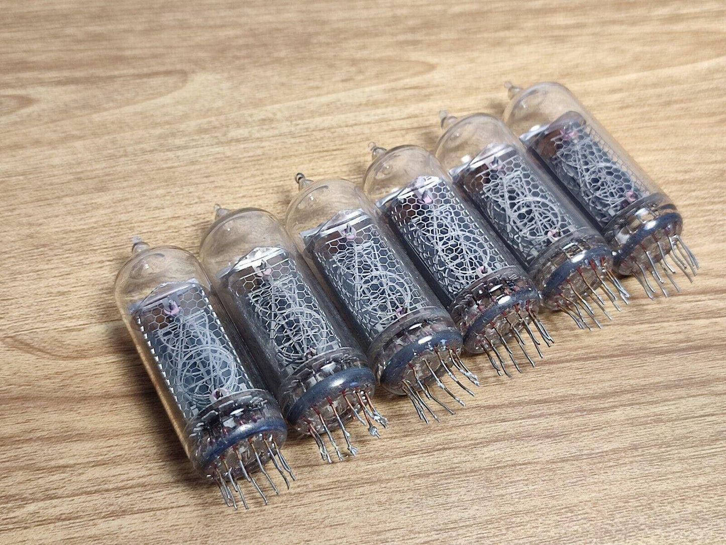 6x IN-14 ИН-14 used NIXIE TUBES FOR CLOCK / TESTED / 100% working SHORT PINS ! - Vintage Radio Parts Store