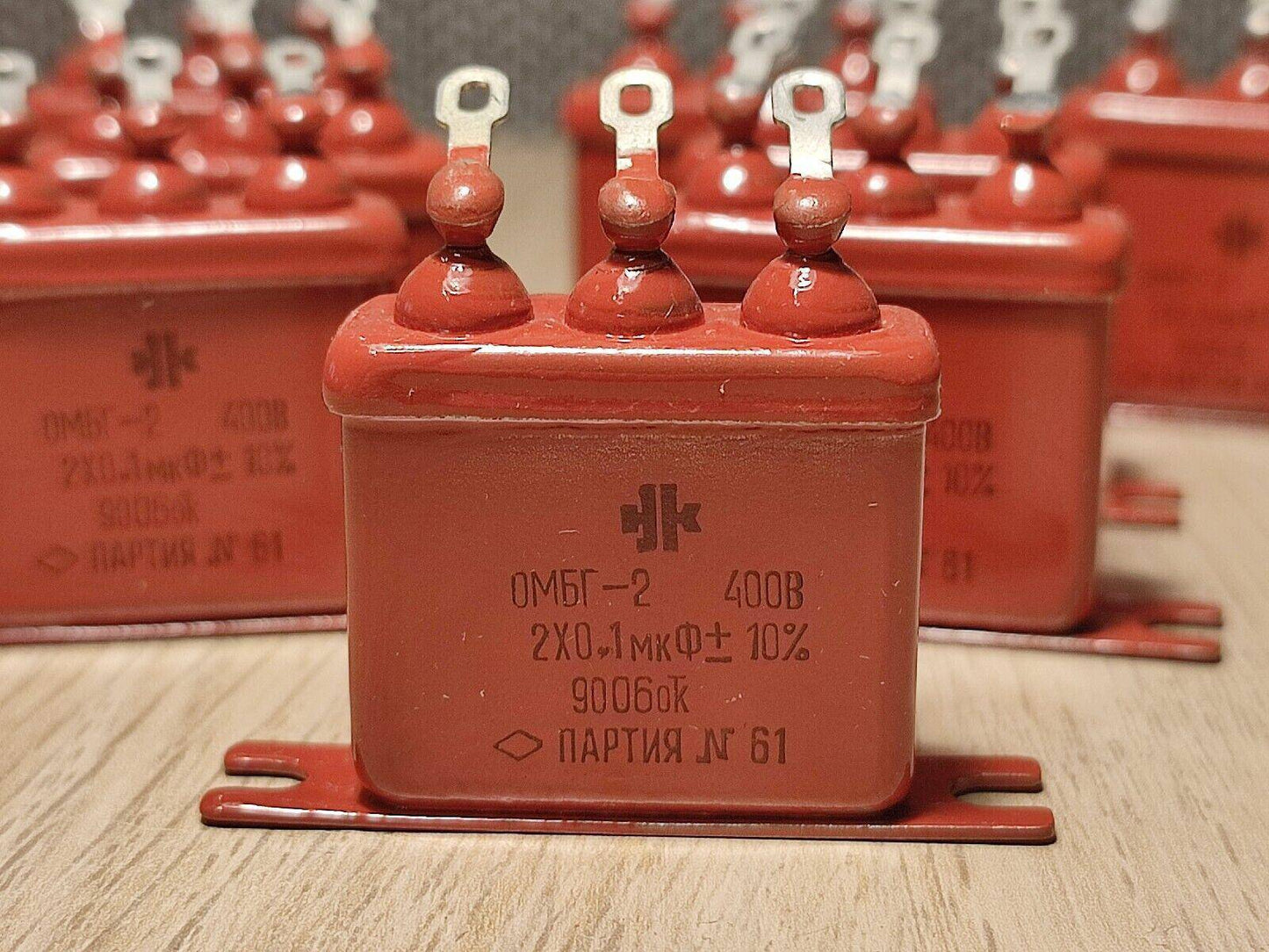 80Pcs Lot OMBG-2 ОМБГ-2 400V 2x 0.1uF 10% Capacitor PIO Ussr Soviet Military NOS - Vintage Radio Parts Store