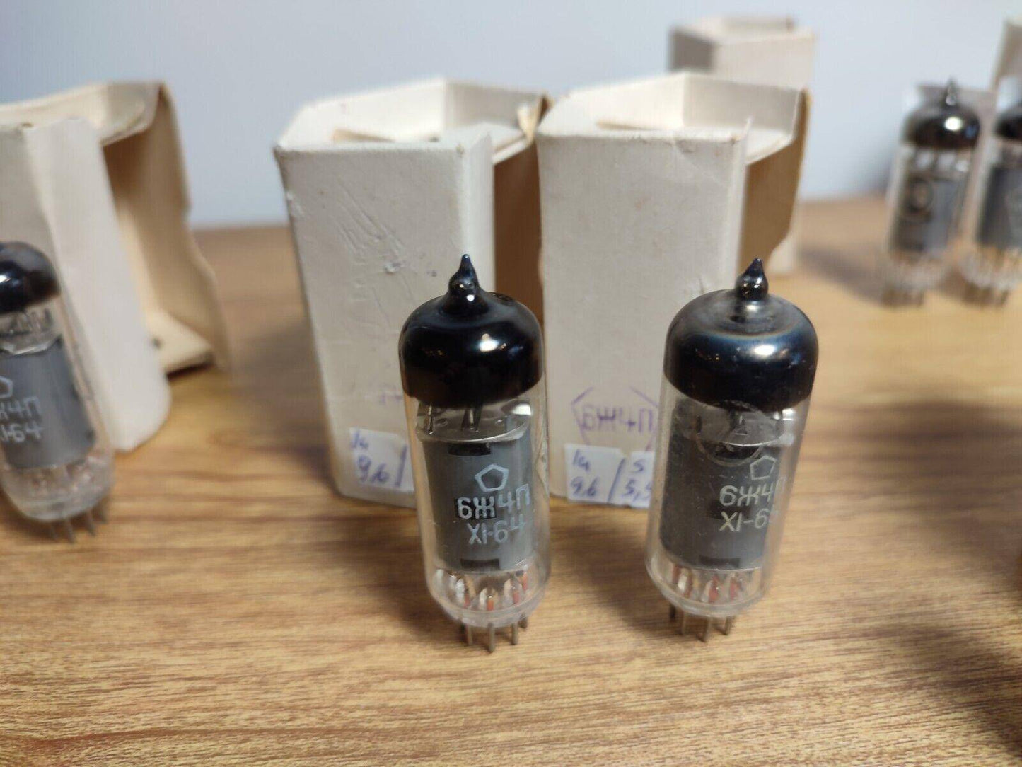 Pair 6J4P = 6Ж4П/6ZH4P 6Z4P 6AU6 EF94 754 Pentode Soviet Tube 1960's NOS NIB - Vintage Radio Parts Store