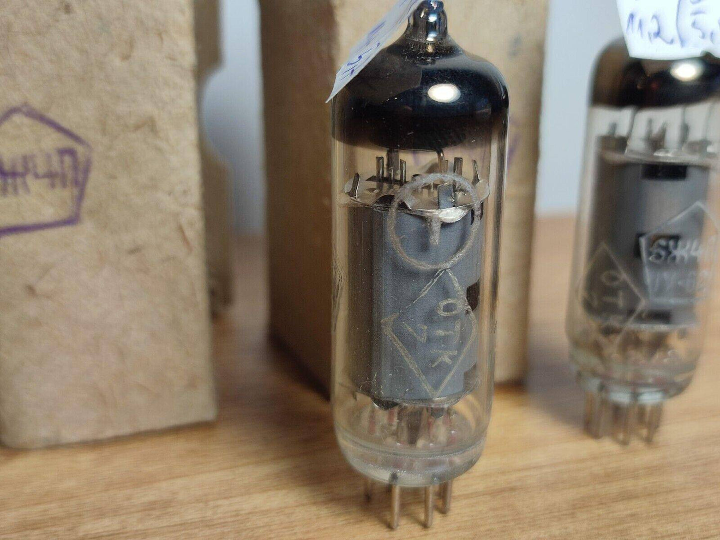 Pair 6J4P = 6Ж4П/6ZH4P 6Z4P 6AU6 EF94 754 Pentode Soviet Tube 1962's NOS NIB - Vintage Radio Parts Store