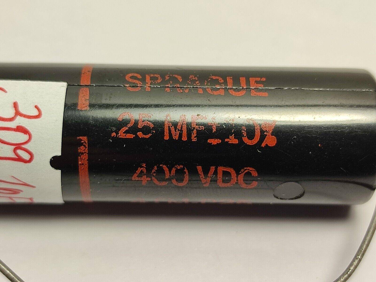 NOS Sprague Black Beauty Capacitor 0.25MFD .25uf 10% 400v 4TM-P25 - Vintage Radio Parts Store