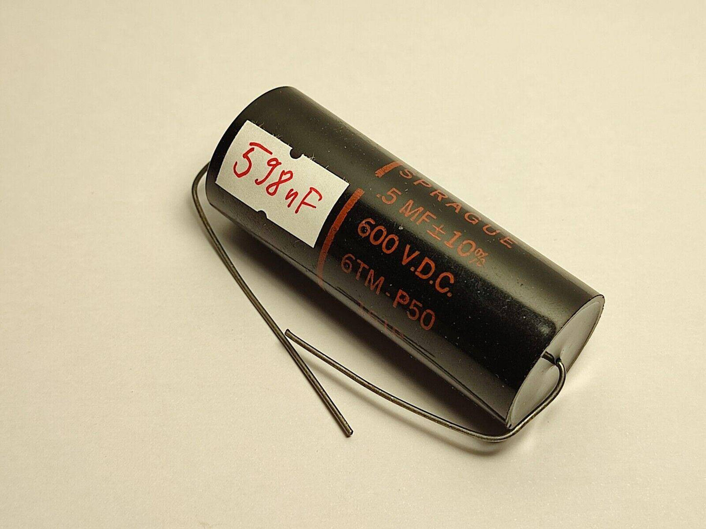 NOS Sprague Black Beauty Capacitor 0.5MFD .5uf 10% 600v 6TM-P50 - Vintage Radio Parts Store