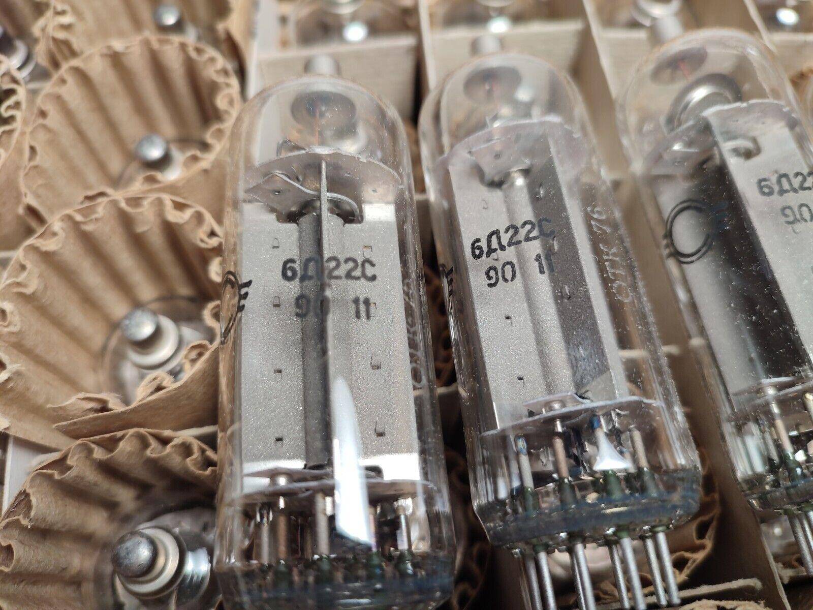 4x 6D22S = EY500 Rectifier Diode Tube SVETLANA Soviet SAME DATE NEW NOS - Vintage Radio Parts Store