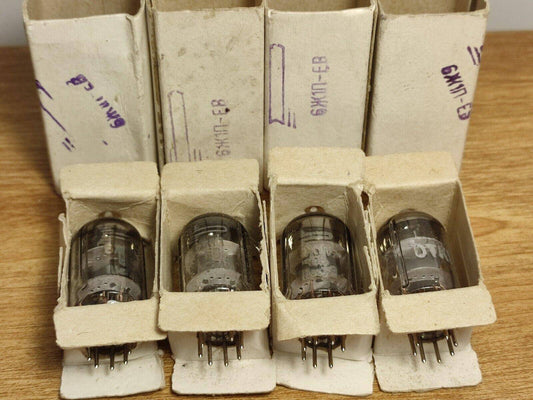 4x 6J1P-EV (6F32 EF95 6AK5) USSR HF Pentode tubes / IN ORIGINAL BOXES / NOS OTK - Vintage Radio Parts Store