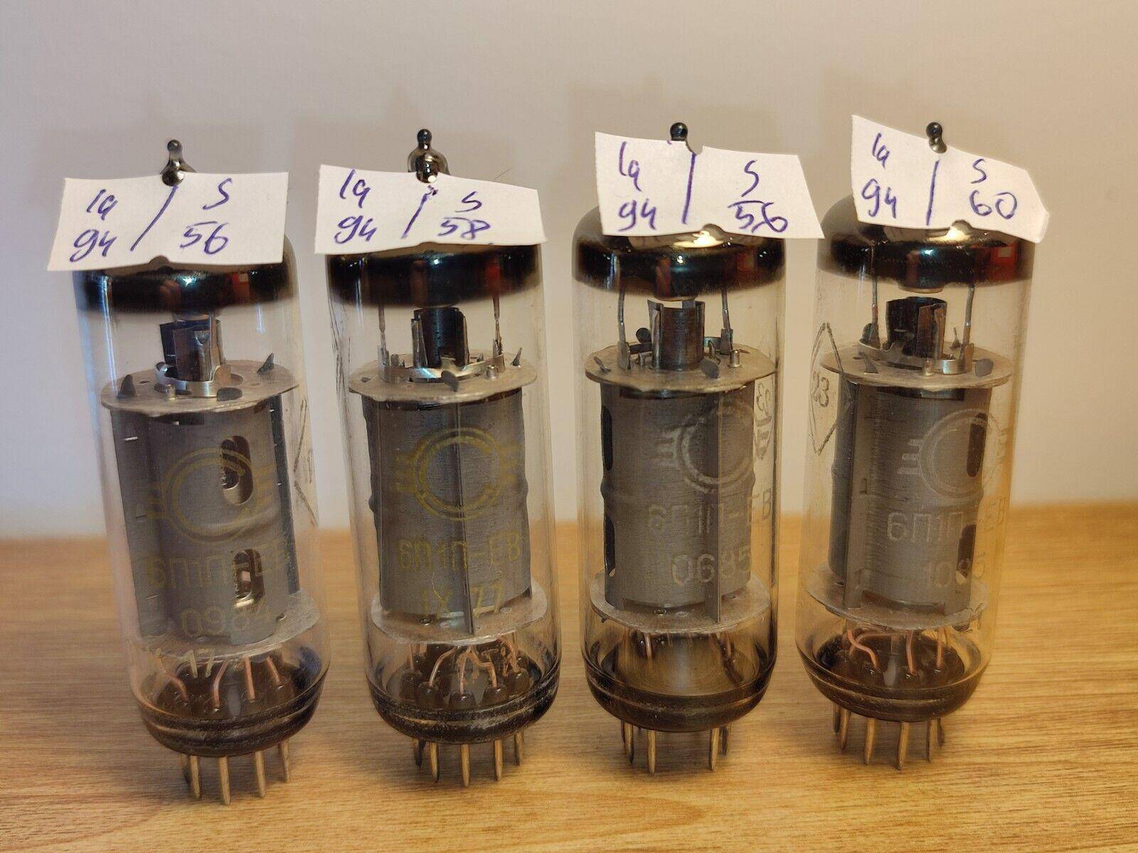 EU Stock! 6P1P-EV 6P1 MATCHED QUAD (4pcs) SVETLANA TUBES / VALVES New NOS - Vintage Radio Parts Store