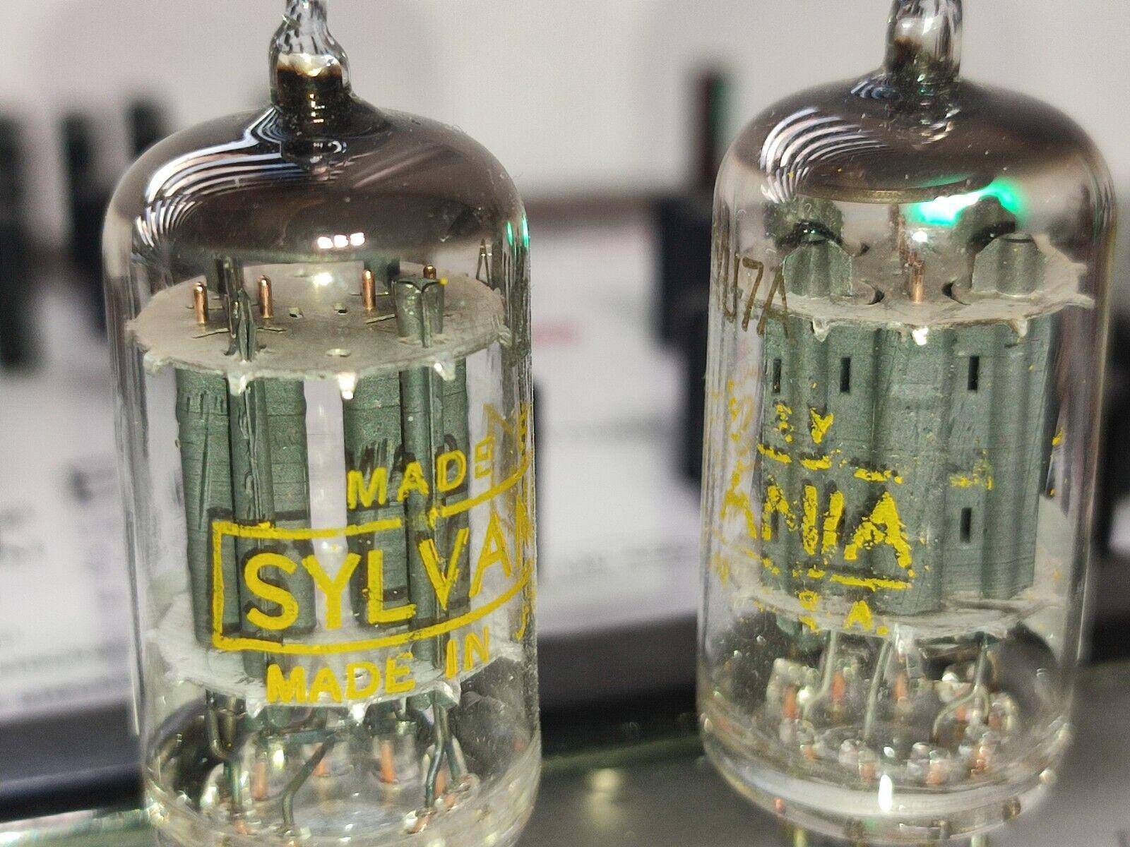 Pair USED ECC82 / 12AU7A Sylvania Tube - Vintage Radio Parts Store