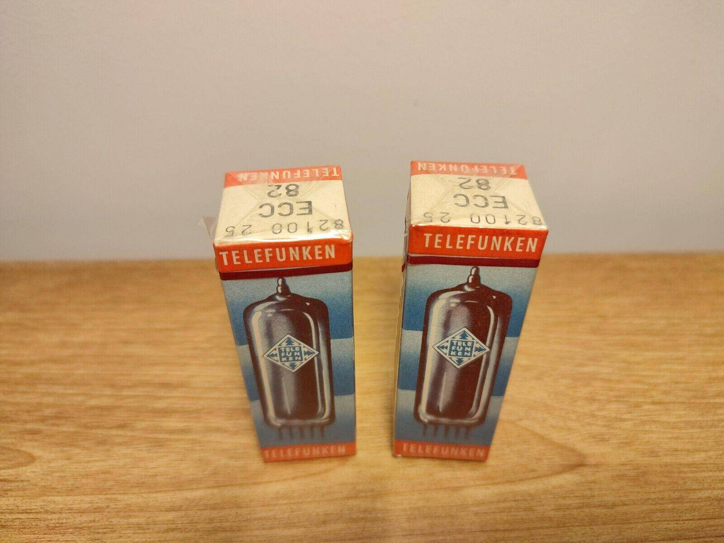 1 Pair Telefunken ECC82 tube SEALED same date NOS original packaging tube - Vintage Radio Parts Store