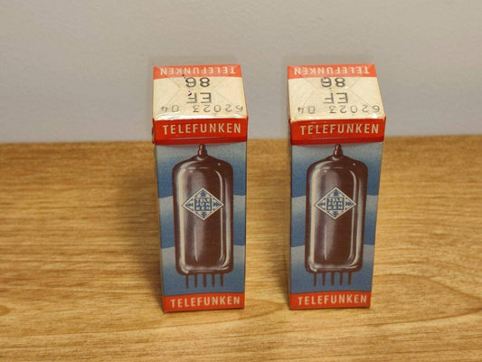 1 Pair Telefunken EF86 tube SEALED same date NOS original packaging tube - Vintage Radio Parts Store