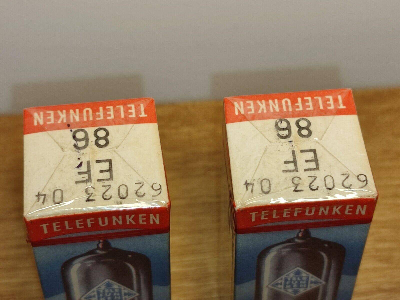 1 Pair Telefunken EF86 tube SEALED same date NOS original packaging tube - Vintage Radio Parts Store