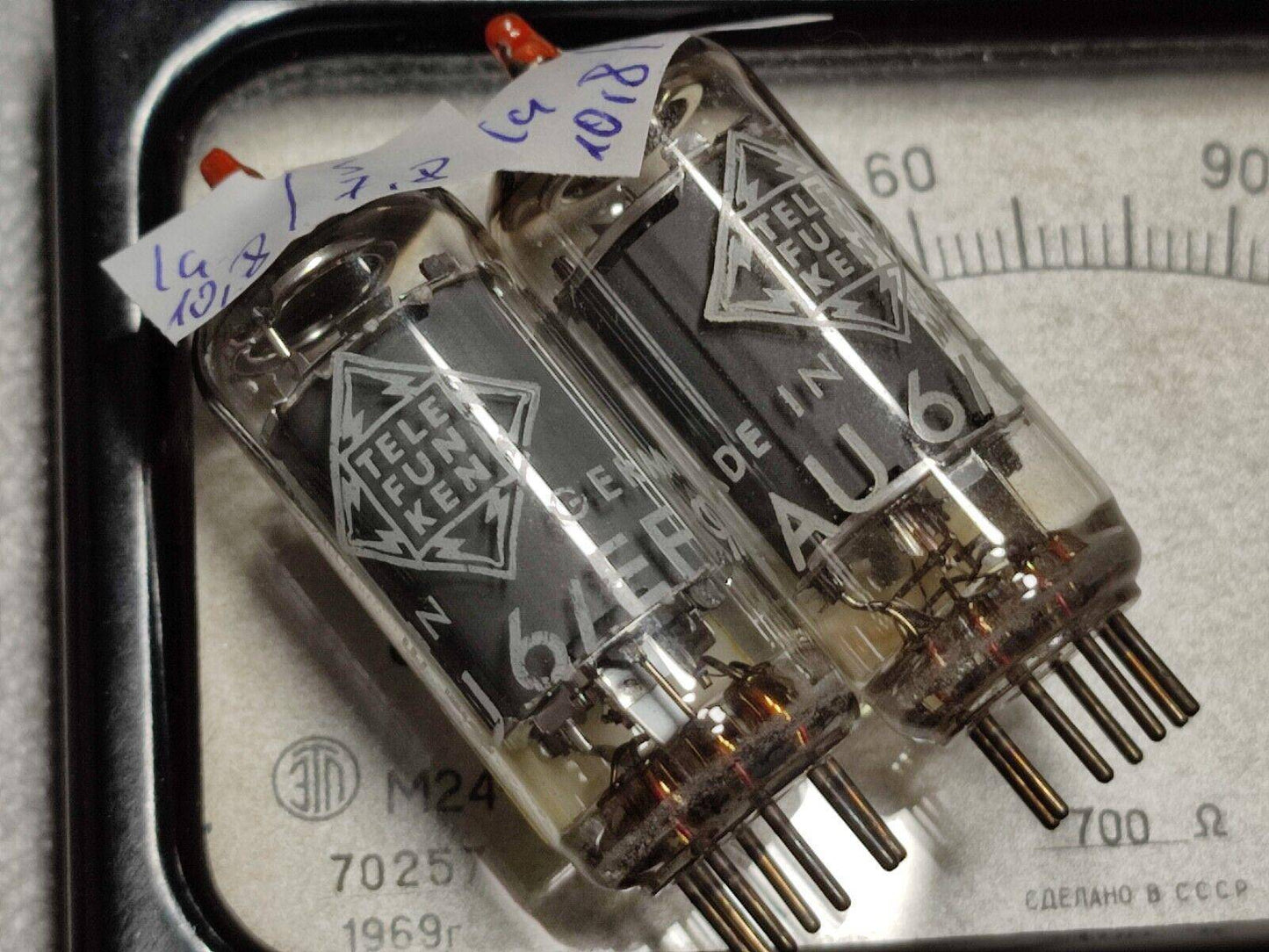 MATCHED PAIR Telefunken EF94/ 6AU6 NOS O-Getter 60's - Vintage Radio Parts Store