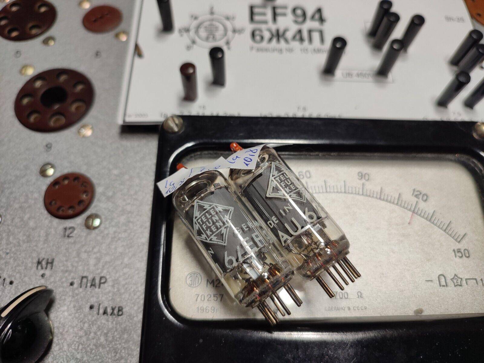 MATCHED PAIR Telefunken EF94/ 6AU6 NOS O-Getter 60's - Vintage Radio Parts Store