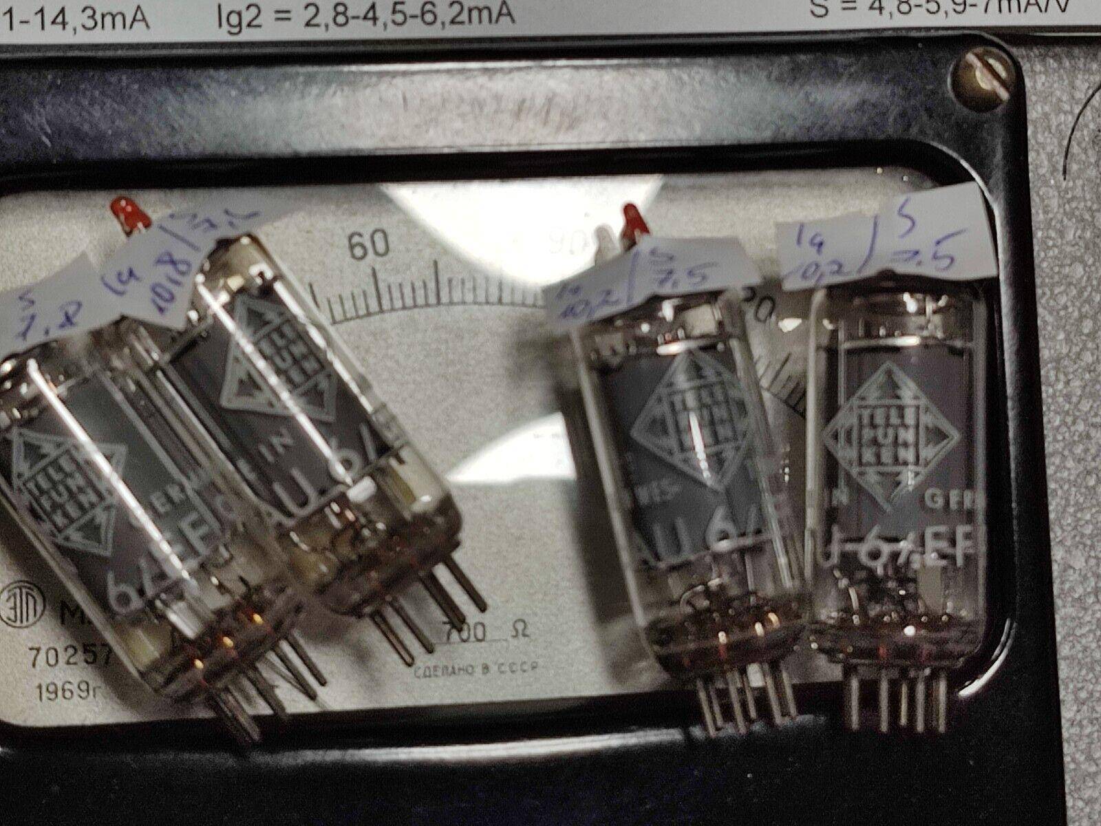 MATCHED PAIR Telefunken EF94/ 6AU6 NOS O-Getter 60's - Vintage Radio Parts Store