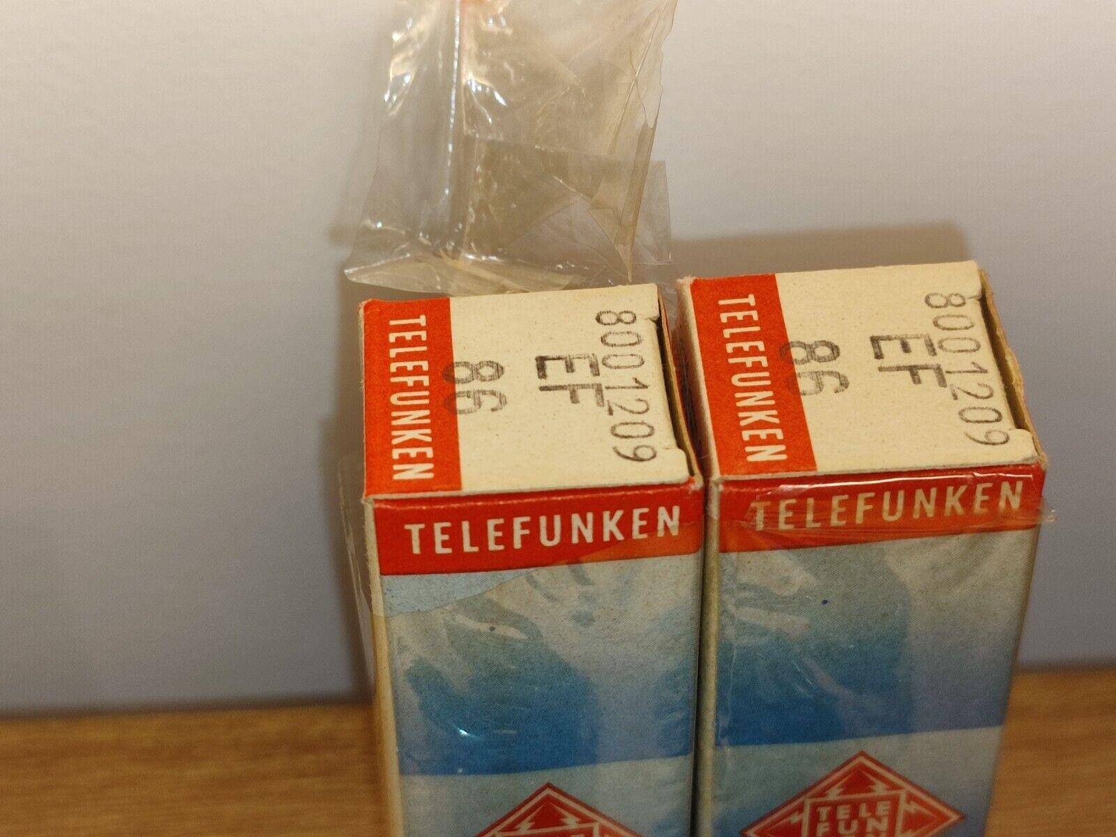 Pair Matched NOS Telefunken EF86 DIAMOND  W.German MICROPHONE Tubes Same Date - Vintage Radio Parts Store