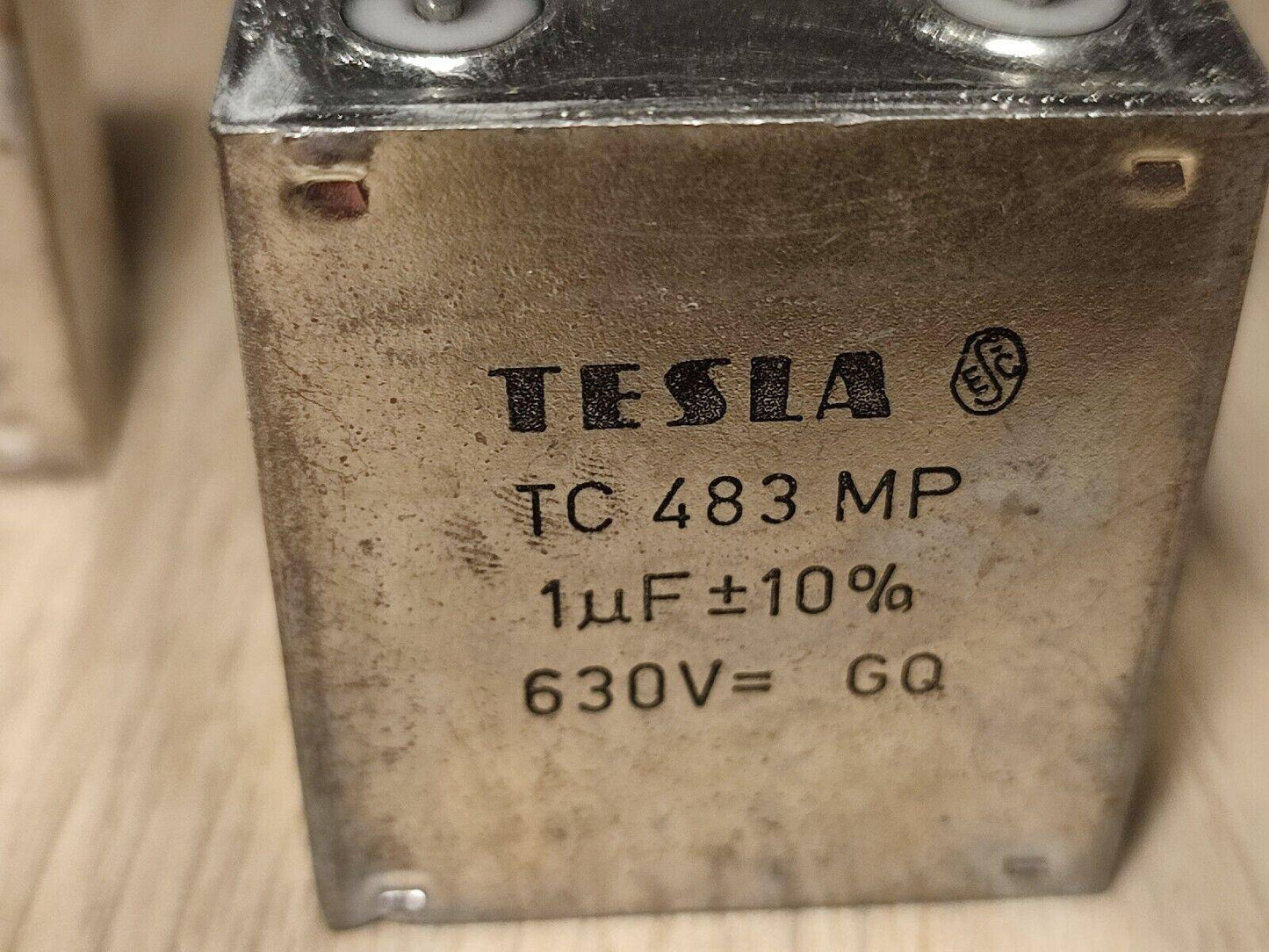 2Pcs LOT 1uF 630 V TESLA TC483 MP PAPER IN OIL PIO CAPACITOR 20% RARE - Vintage Radio Parts Store