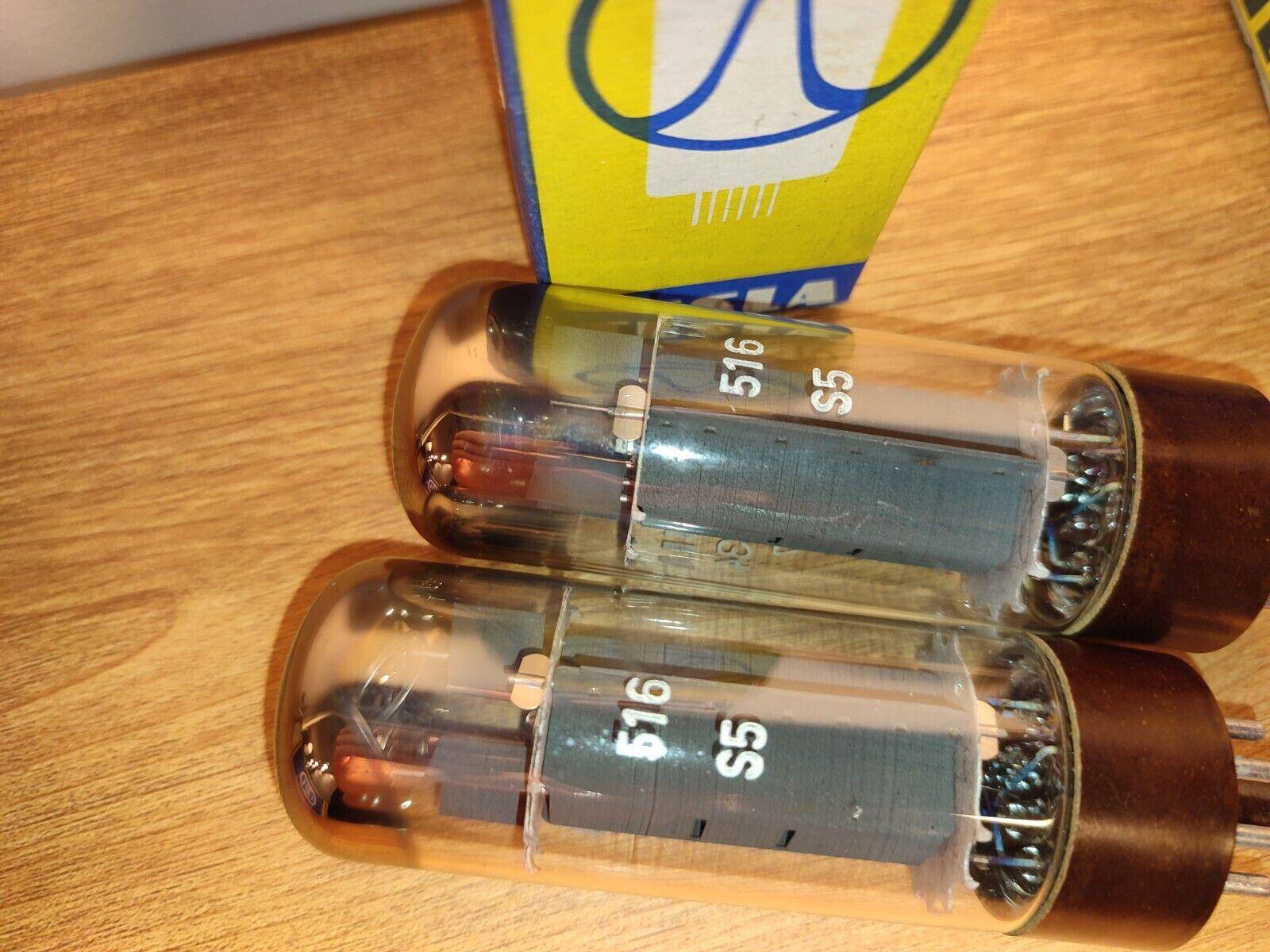 2x (Pair!) Matched Tesla EL34 Tube (6CA7) Brown Base, OO-Getter  NIB NOS #2 - Vintage Radio Parts Store