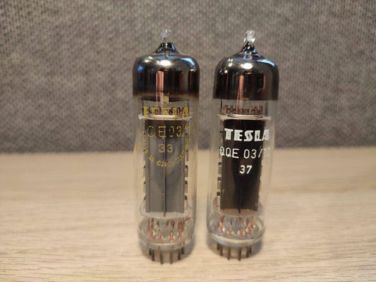 2x QQE03/12 TESLA NEW NOS Tube NOS RS1029 Valve Valvula Valvola - Vintage Radio Parts Store