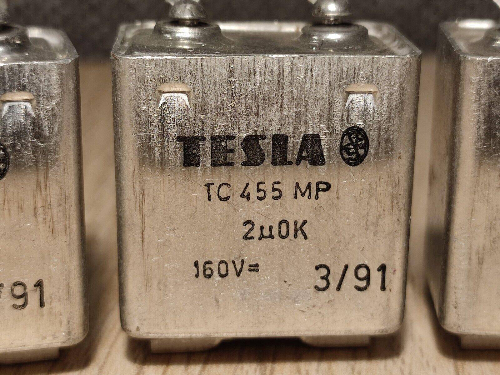 4Pcs LOT  2uF 160V TESLA TC455 MP PAPER IN OIL PIO CAPACITOR 10% 20% - Vintage Radio Parts Store