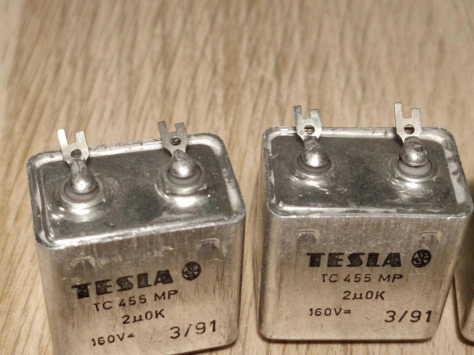 4Pcs LOT  2uF 160V TESLA TC455 MP PAPER IN OIL PIO CAPACITOR 10% 20% - Vintage Radio Parts Store