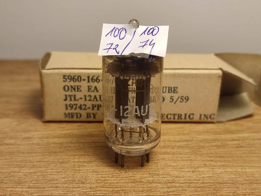 NOS Tung Sol 12AU7 ECC82 Long Plate 1959/5 ultra rare horse shoe getter Tube - Vintage Radio Parts Store