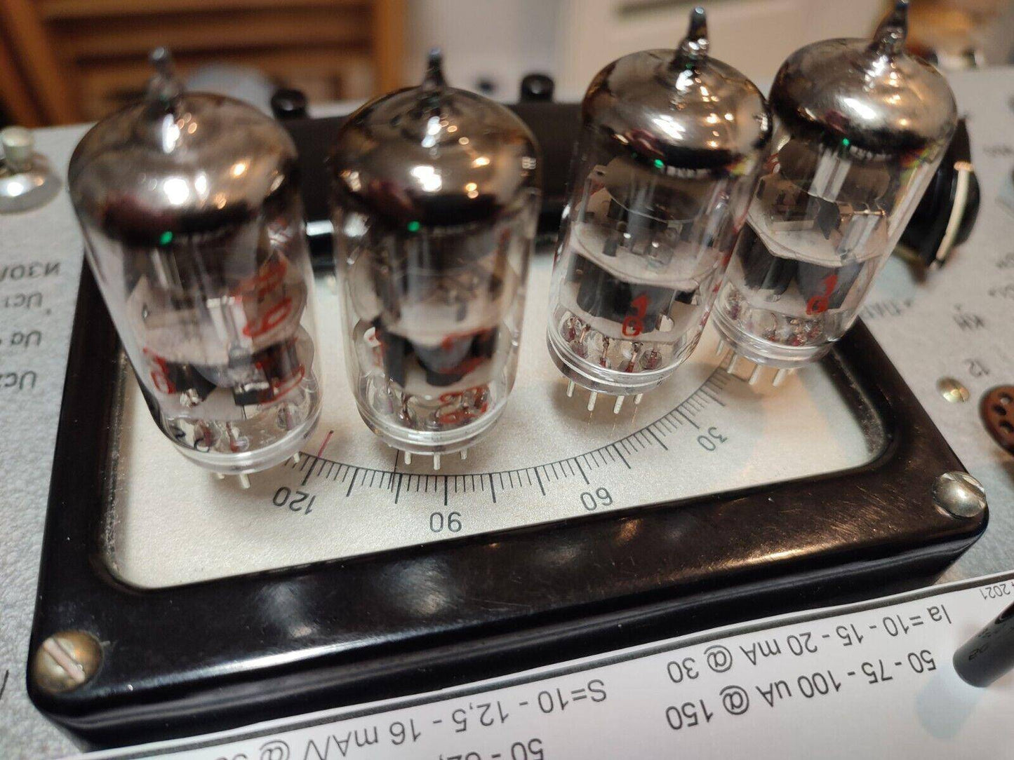 4 x E88CC/6922 Tungsram NOS Tubes, Red Label, Tested - NOS - Vintage Radio Parts Store