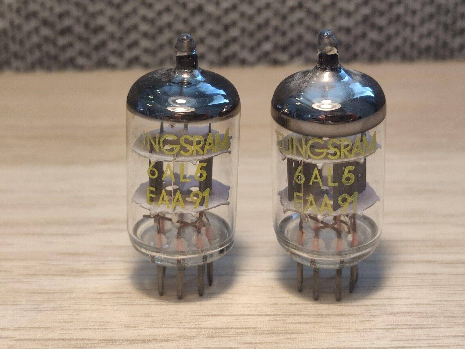 Pair Tungsram 6AL5/ EAA91 NOS Tube 6D2 CV140 D152 D77 DD6 M8212 NOS - Vintage Radio Parts Store