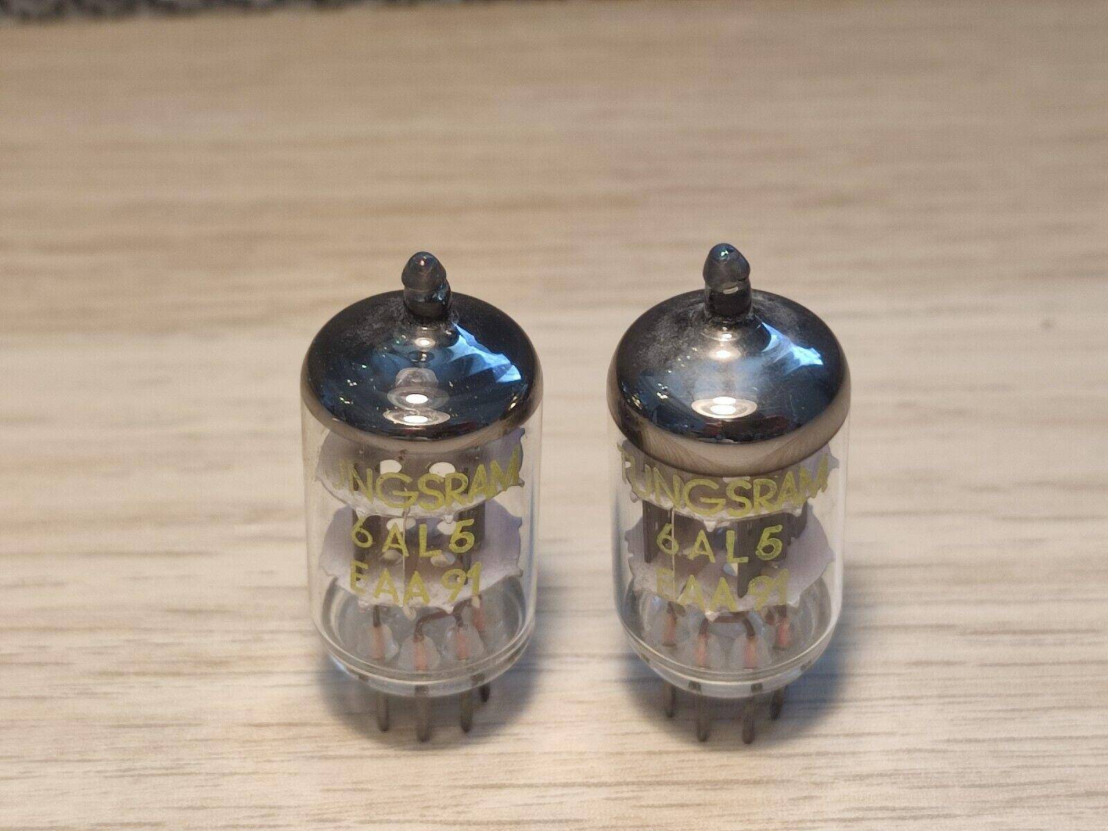 Pair Tungsram 6AL5/ EAA91 NOS Tube 6D2 CV140 D152 D77 DD6 M8212 NOS - Vintage Radio Parts Store